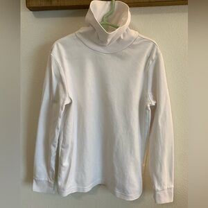 Lands' End White Turtleneck Top